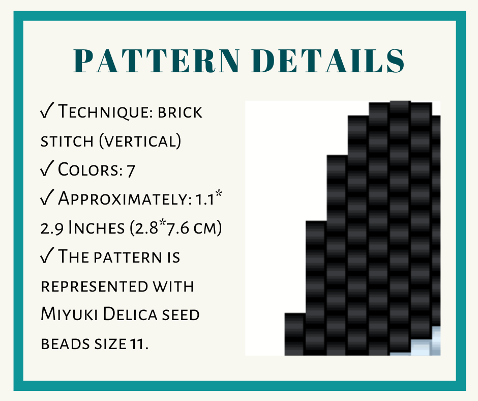 Leaves earrings brick stitch bead pattern 2 earringsbeadpattern