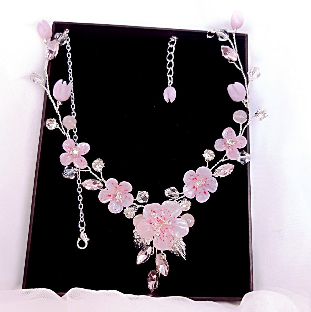 Sakura flower sale necklace