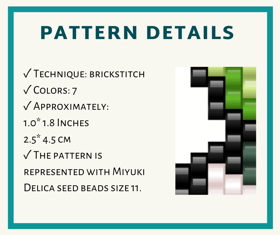 Orchid earrings brick stitch bead pattern 2 earringsbeadpattern