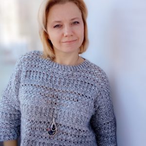 Oversized textured women sweater Lea crochet pattern