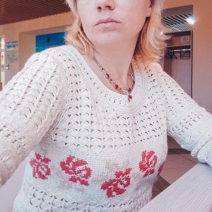 Fair isle women sweater crochet pattern – sweater Sabrina