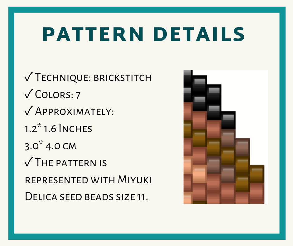 Brick stitch horse earrings bead pattern 2 earringsbeadpattern