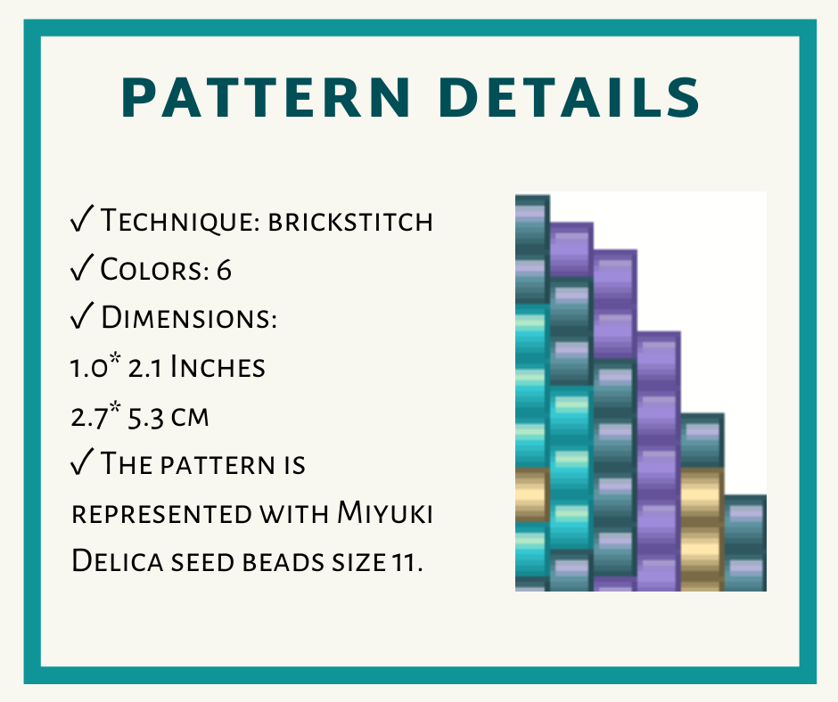 Moon earrings bead pattern for brick stitch 2 earringsbeadpattern