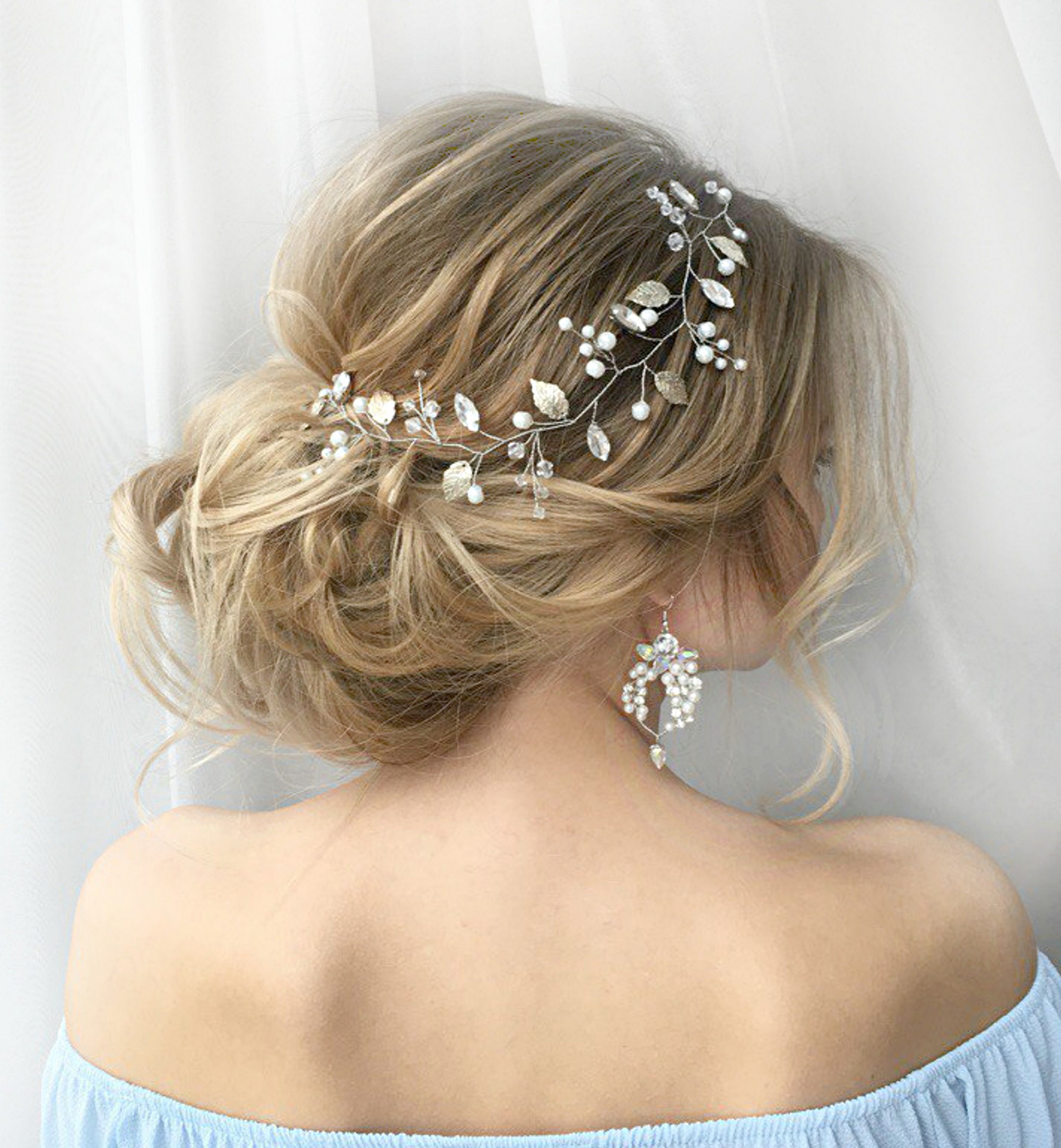 Bridal Hair Accessories Bridal Hair Piece Bridal Hair Vine Wedding Hair  Accessories Silver Bridal Hair Piece Rose Gold Bridal Hair Vine 