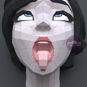 DIY Ahegao Face template Papercraft PDF