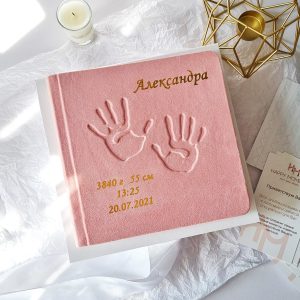 1st birthday gift. Personalized baby memory book. Baby shower gift girl