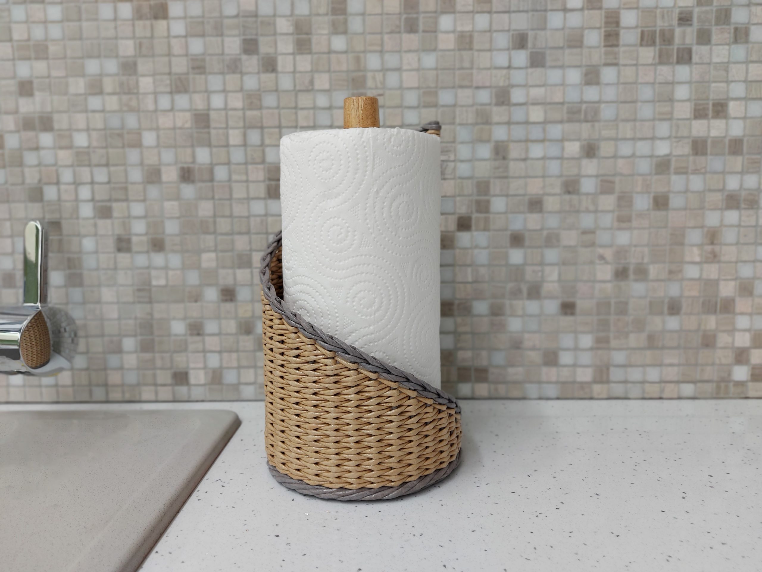 DELITON Self Adhesive Paper Towel Holder - Under Cabinet Mount