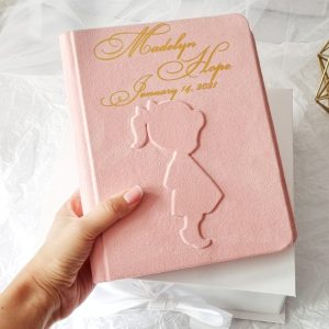 Personalized baby photo album.Custom baby girl gift.Gift for new baby