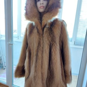 AMAZING REAL RACCOON COAT FUR JACKET BEAUTIFUL LOOK SIZE M-L