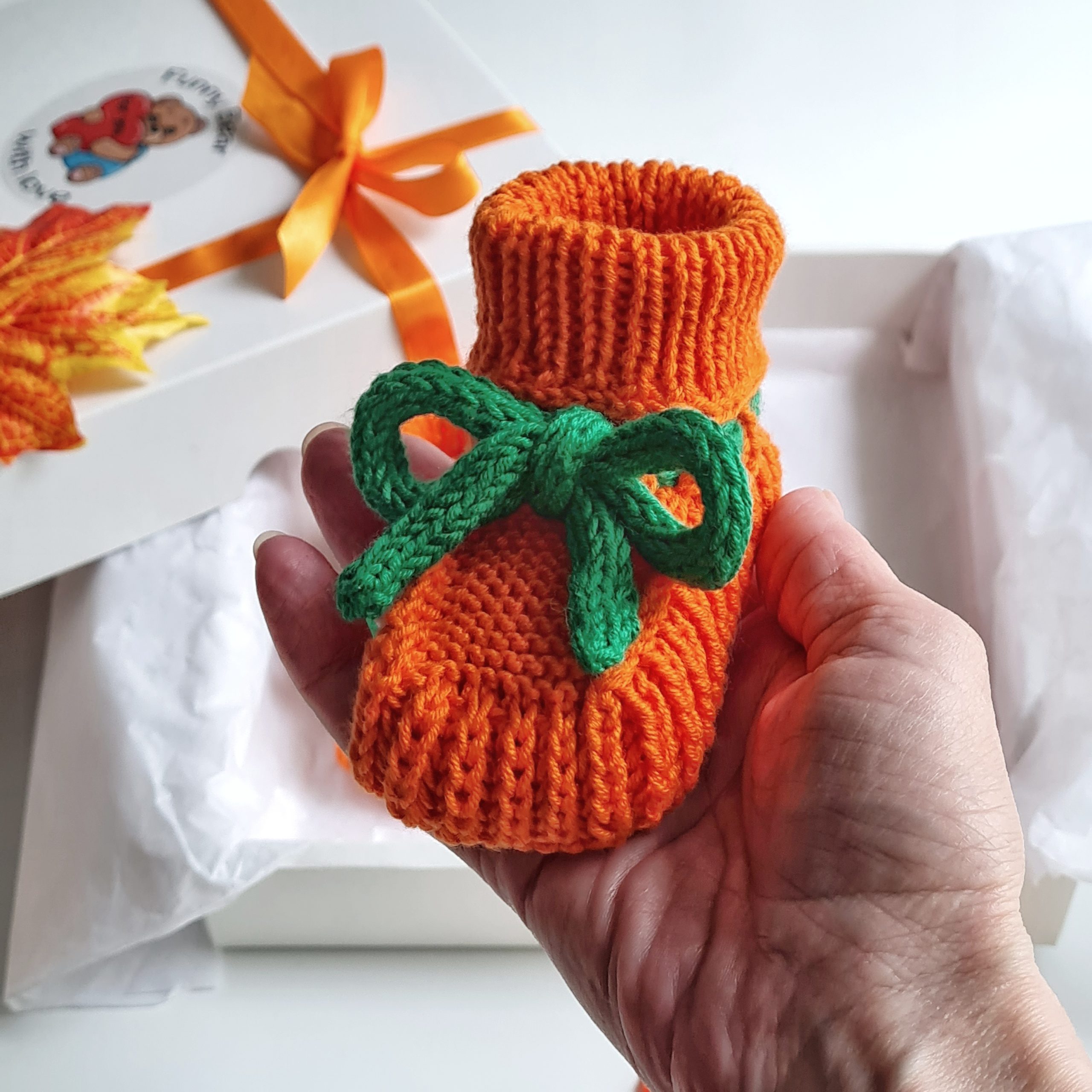 Pumpkin baby clearance booties