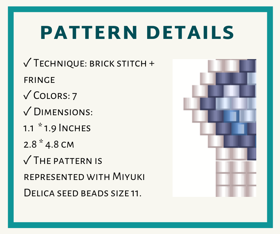 Thunderstorm beaded fringe earrings pattern 2 earringsbeadpattern