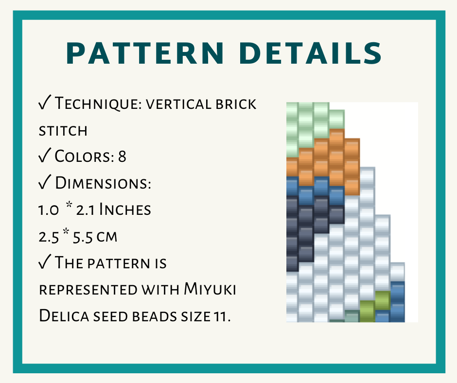 Mismatched abstract brick stitch earrings pattern 2 earringsbeadpattern