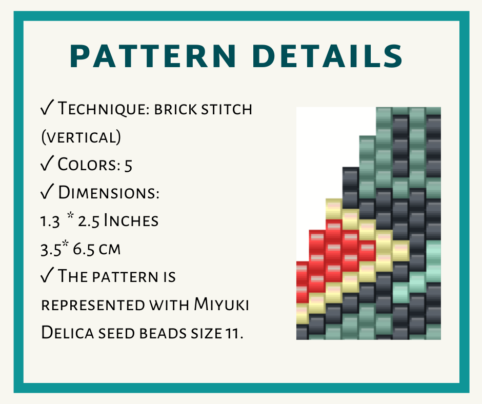 Big tribal style brick stitch earrings pattern 2 earringsbeadpattern