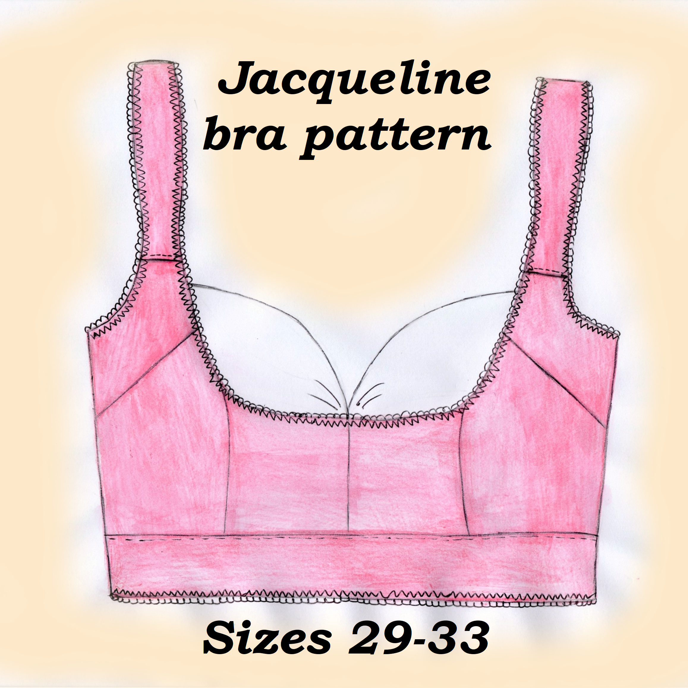 Push up bra pattern, Dance bra pattern, Cotton bra pattern