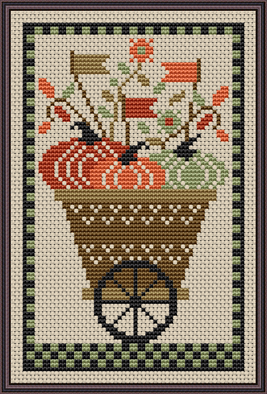 Cross Stitch Pattern Sampler Autumn Embroidery Pumpkins Digital PDF File 167 3 Cross Stitch Pattern Sampler Autumn Embroidery Pumpkins Digital PDF File 167 - Image 3