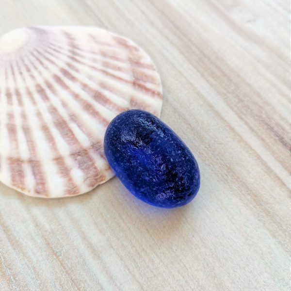 Cobalt blue genuine sea glass nugget