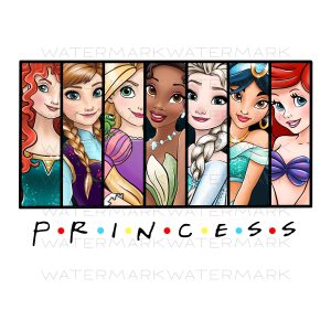 Digital illustration princesses friends, digital design