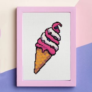 Ice cream cross stitch pattern PDF