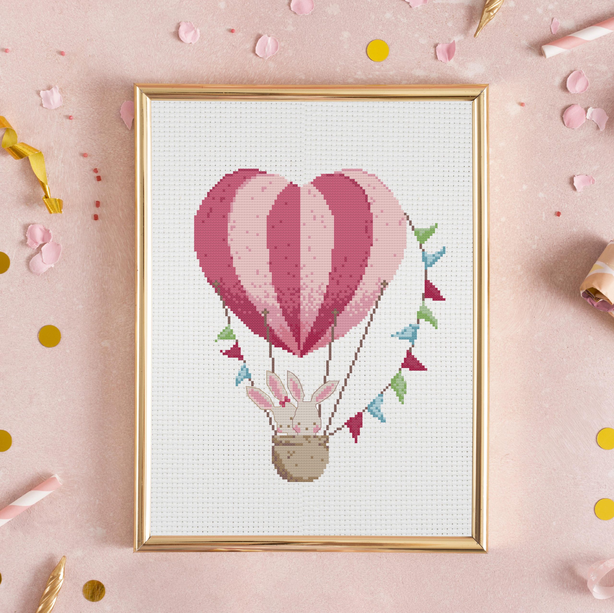 Counted Cross Stitch Balloons Pattern PDF Download 