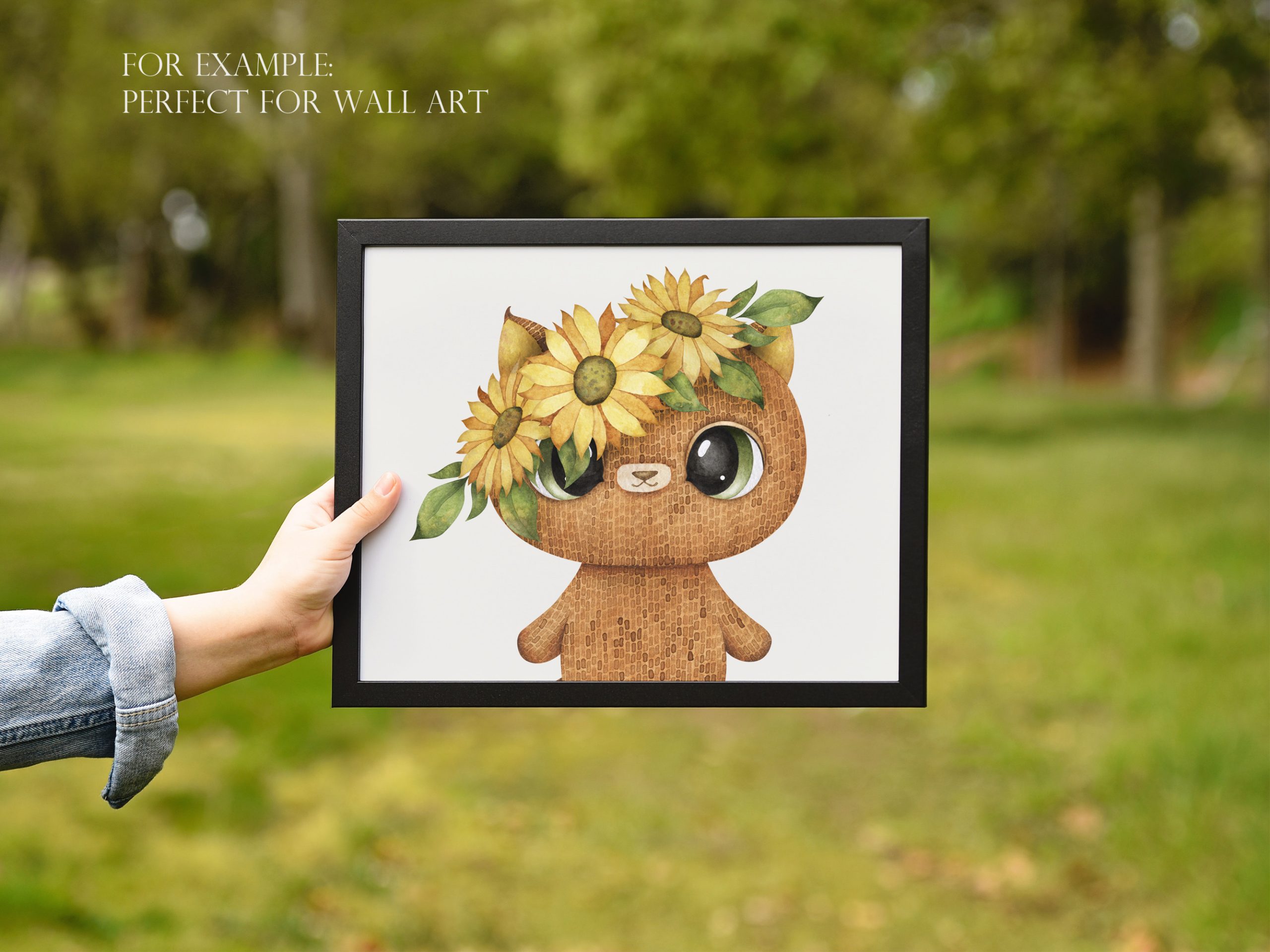 Sunflower arrangements with cat. Cute kitten and flowers clip art 5 Sunflower arrangements with cat. Cute kitten and flowers clip art - Image 5