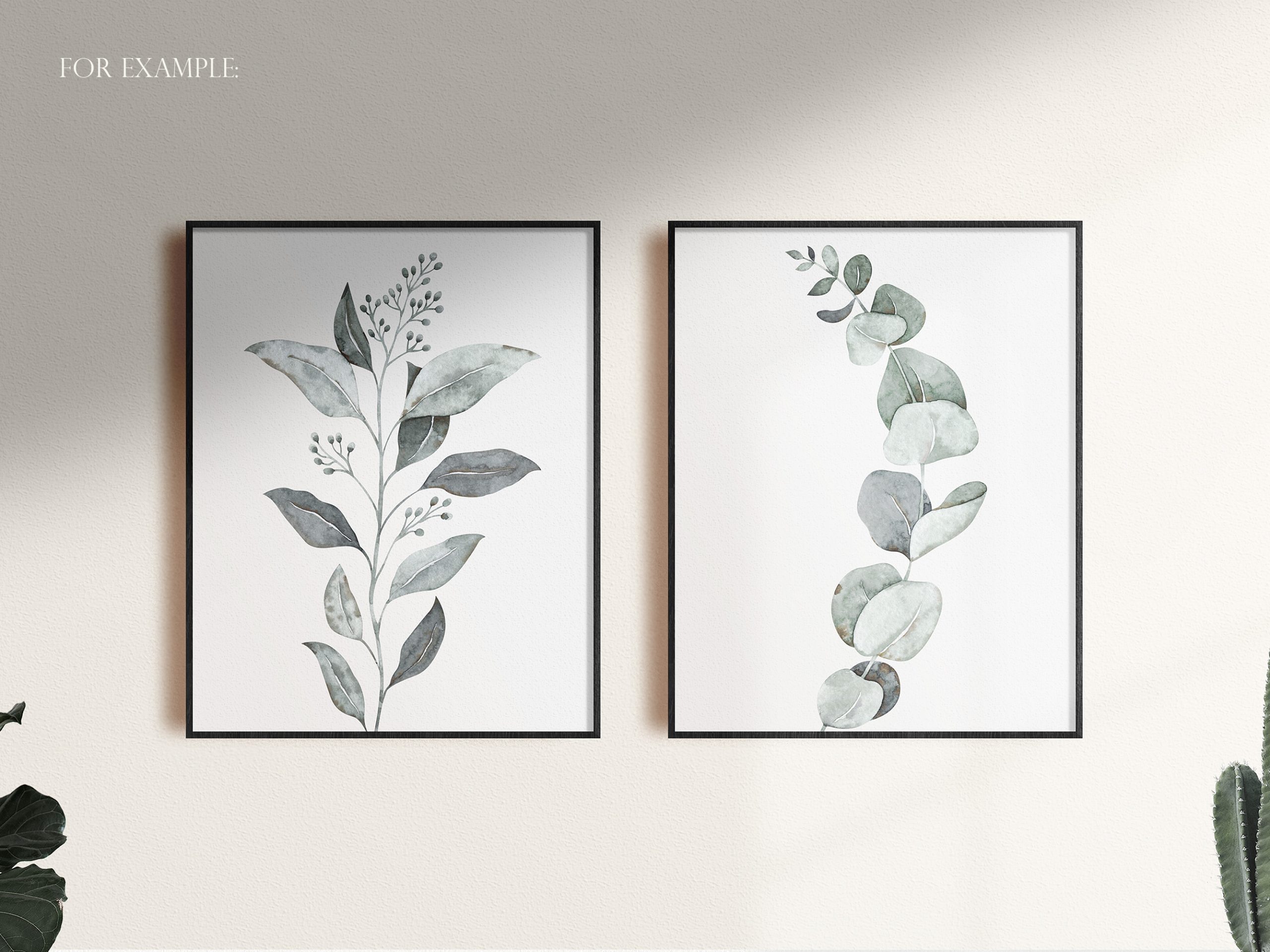 Eucalyptus clipart. Watercolor leaves and branches, greenery 5 Eucalyptus clipart. Watercolor leaves and branches, greenery - Image 5
