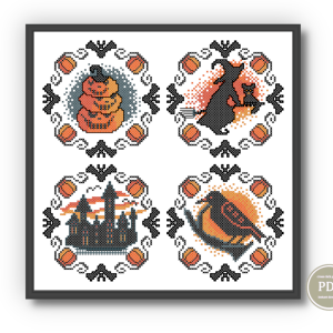 Sampler Halloween Cross Stitch Pattern Spooky Halloween PDF file 125