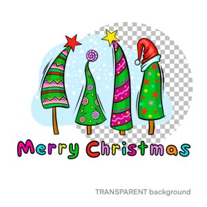 Maison 865 Christmas trees sublimation design / postcard design