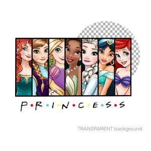 Digital illustration princesses friends, digital design
