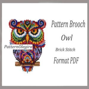OWL Brooch bead pattern PDF file