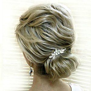 Bridal rhinestone hair comb Small wedding hair piece side or back