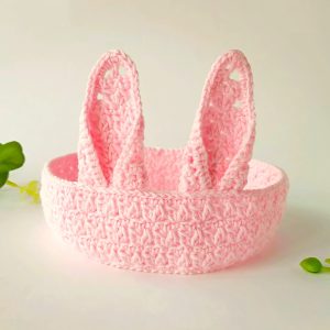 Crochet bunny ears headband
