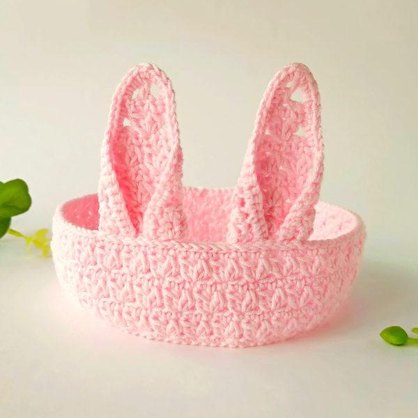 Crochet bunny ears headband
