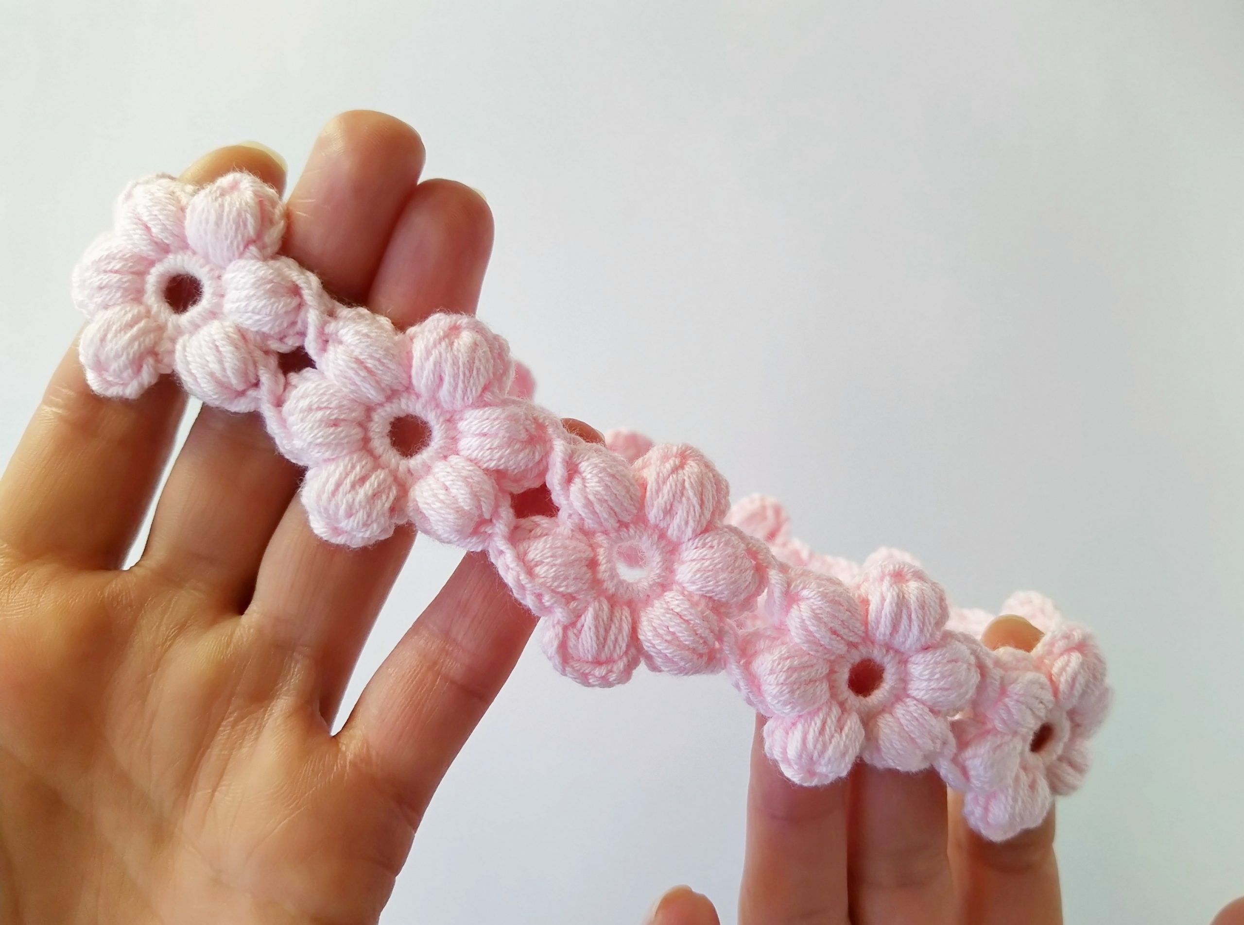 Diadema a crochet para bebe -tejido fácil-0 a 3 meses 