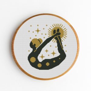 Cross Stitch Pattern Yoga PDF DIY Gift Embroidery Pattern 7