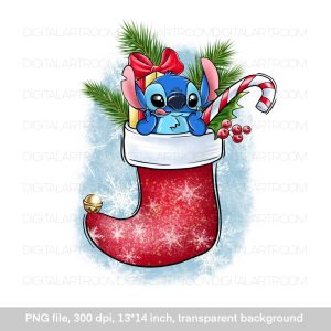 Christmas Stitch illustration, sublimation design, printing