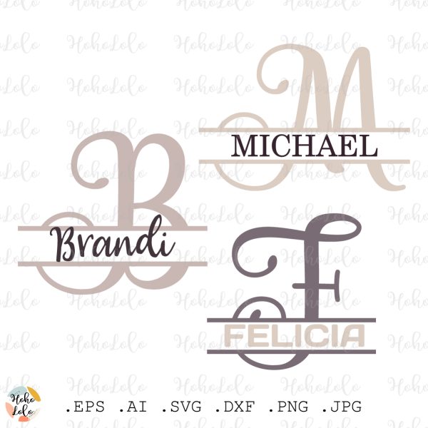 Split Monogram Svg