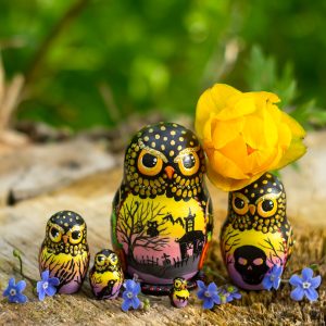 Halloween Owls Nesting Dolls