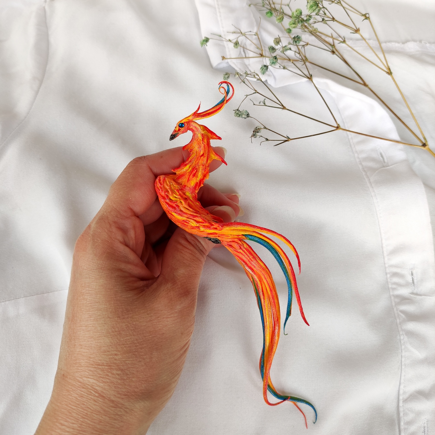 Phoenix brooch for photosets. Red paradise bird 3 Amazing Phoenix brooch is available in FelisFantasyArt shop! Free shipping!