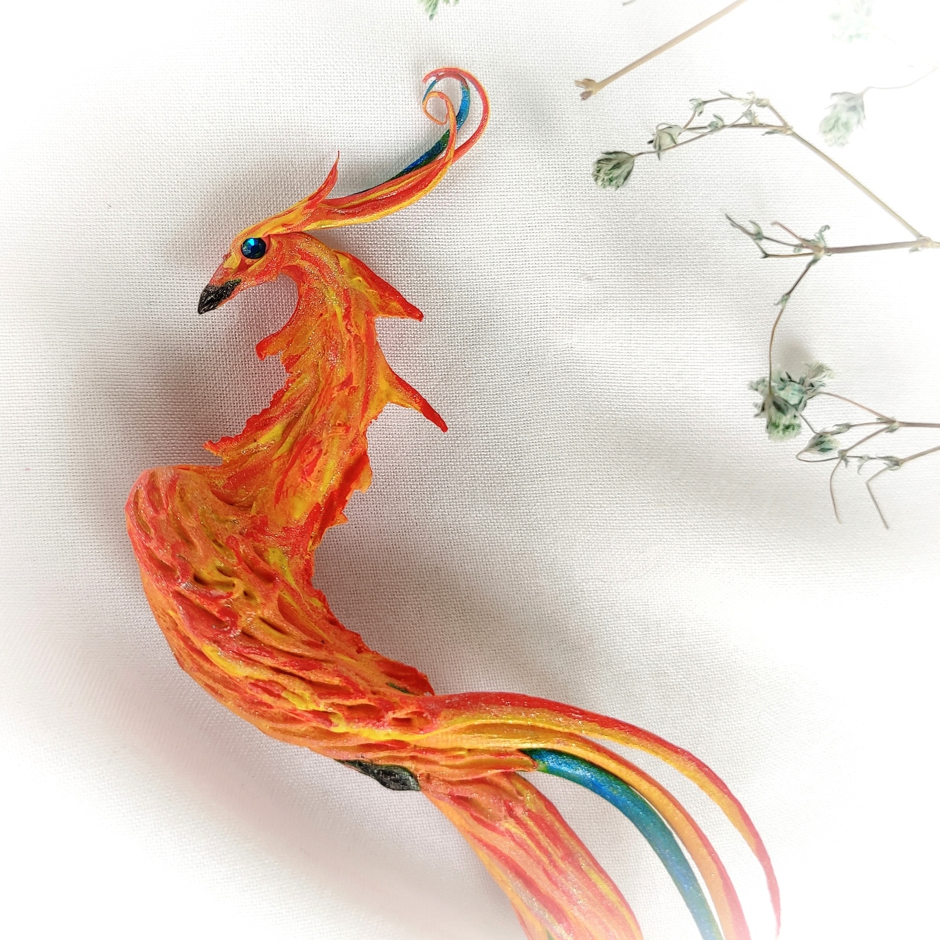 Phoenix brooch for photosets. Red paradise bird 2 Amazing Phoenix brooch is available in FelisFantasyArt shop! Free shipping!