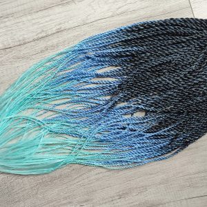 Blue mint Ombre Synthetic extensions dreadlocks Smooth Classic