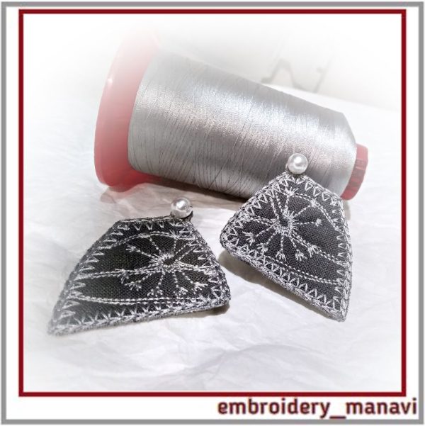 ITH Embroidery design for earrings in Boho style Dandelion
