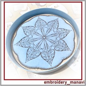 ITH embroidery design napkins, lunch mat sizes 11,02x11,02.
