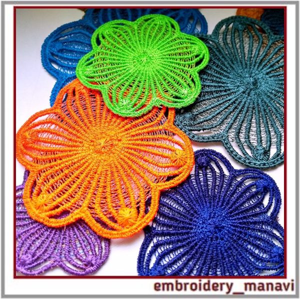 FSL Free Standing Lace Flowers. 5 sizes.