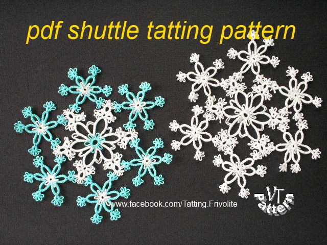 How to read tatting patterns - FairyLace - free tatting pattern snowflake