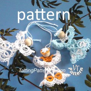 Pattern and tutorial tatting butterfly with seed beads. - Crealandia