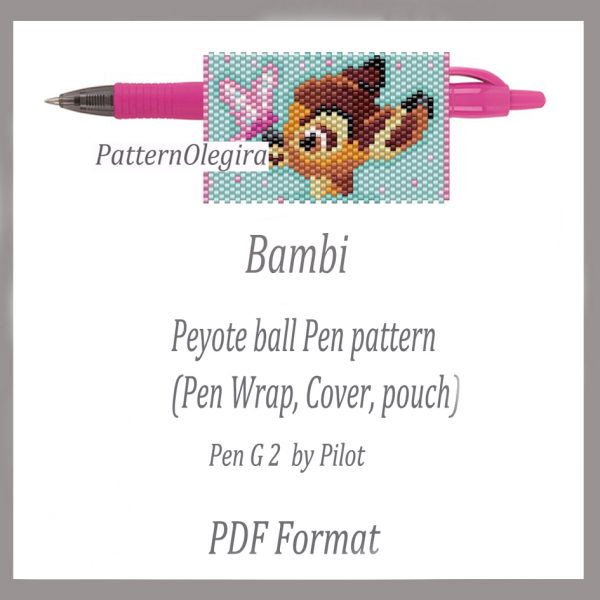 Bambi bead pattern PDF file Bead cover pen Bead pen wraps Olegirabeadpatterns Beading patterns