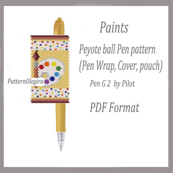PAINTS Bead pattern PDF file Bead cover pen Bead pen wraps Beading patterns Beading wraps