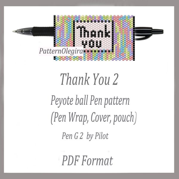 THANK YOU 2 bead pattern PDF file