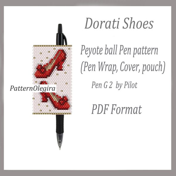 DORATI SHOES Bead pattern PDF file Bead cover pen Bead pen wraps Beading patterns Olegirabeadpatterns