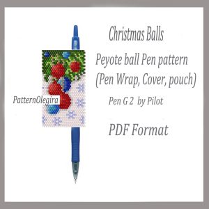 CHRISTMAS BALLS Bead pattern PDF file Bead cover pen Bead pen wraps Olegirabeadpatterns Beading patterns